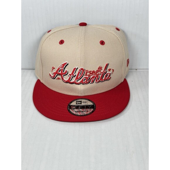 New Era Atlanta Braves Team Art 9FIFTY Hat Cap Adjustable Snapback MLB NWT - Picture 1 of 5